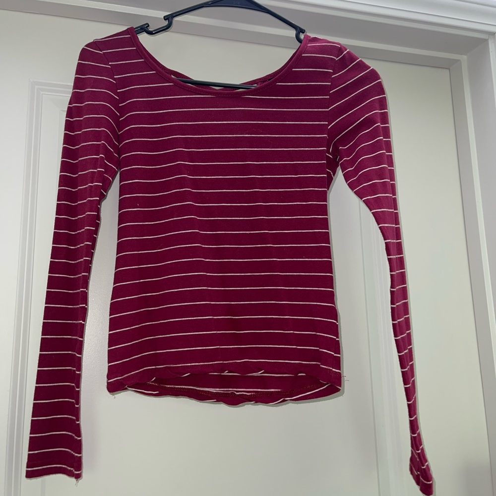 womens long sleeve crop top
